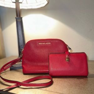 Michael Kors crossbody bag with matching wallet